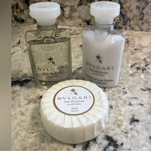 NWT! BVLGARI White Tea Shampoo & Conditioner & Soap